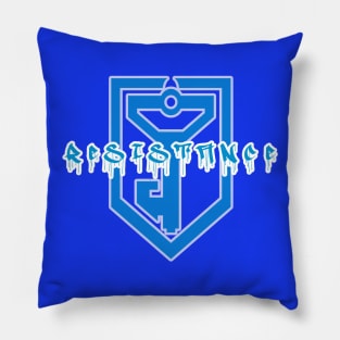 Ingress Resistance Graffiti (white outline) Pillow