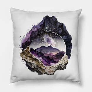 Purple Geode Amethyst Magical Pillow