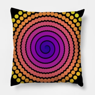 Single Spiral Plasma Galaxy | Light Sunset Blue Red Yellow Pillow