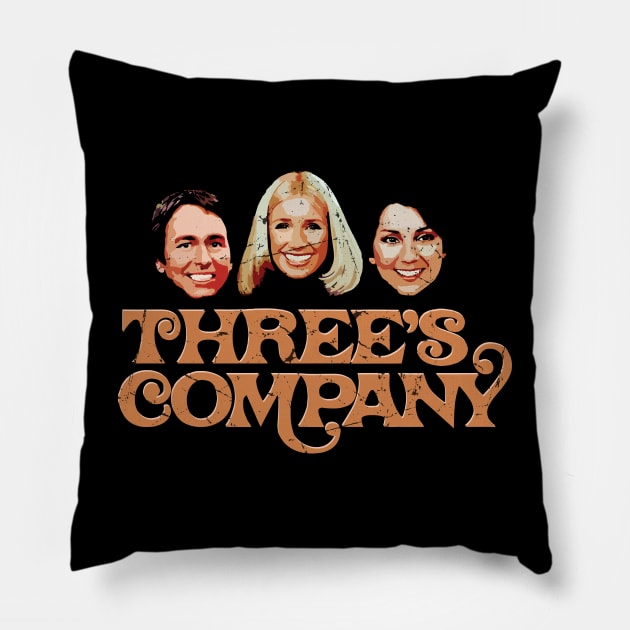 Threes Company // Vintage Fan Art Pillow by Trendsdk