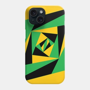 green black and yellow triangles Phone Case