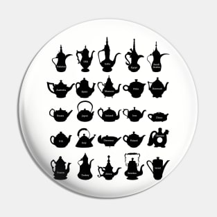 Teapots of the world Pin