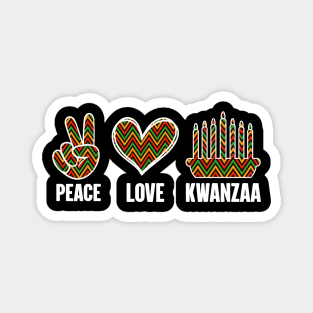 Peace Love Kwanzaa Magnet