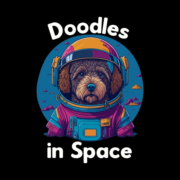 Doodle in Space Graphic Tee Shirt by Silly Pup Creations