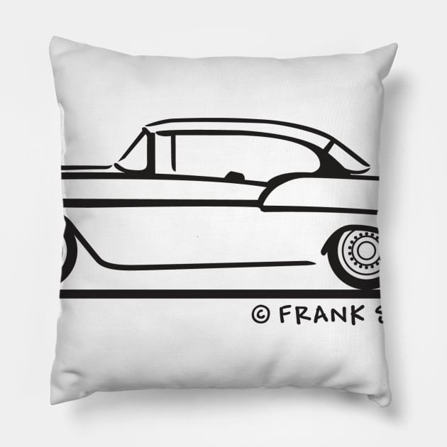 1956 Chevrolet Bel Air Sport Coupe Pillow by PauHanaDesign