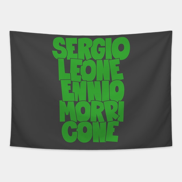 Sergio Leone and Enio Morricone - Maestros Unite Tapestry by Boogosh