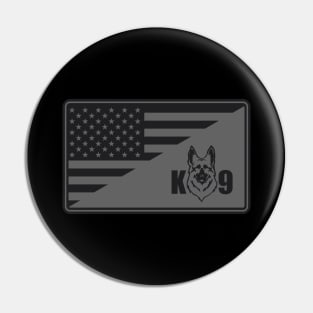 K9 US Flag Subdued Patch Pin