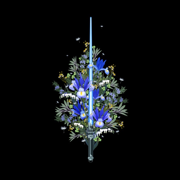 Floral laser sword blue 1 by sempaiko