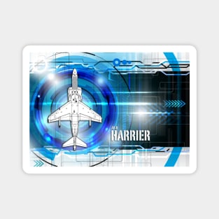 AV-8 Harrier Digital Blueprint Magnet