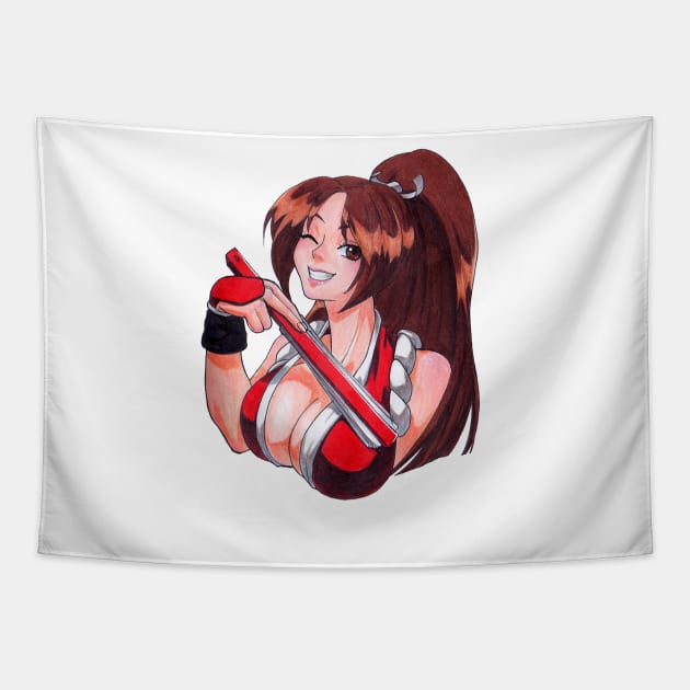 Mai Shiranui Tapestry by KaylaNostrade