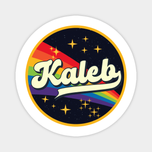 Kaleb // Rainbow In Space Vintage Style Magnet