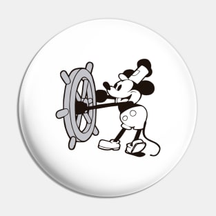 Steamboat Willie (Print front and back) Pin