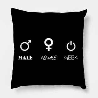 Male Female Geek Pillow