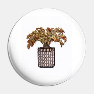 Houseplant Palm in Basket illustration Pin