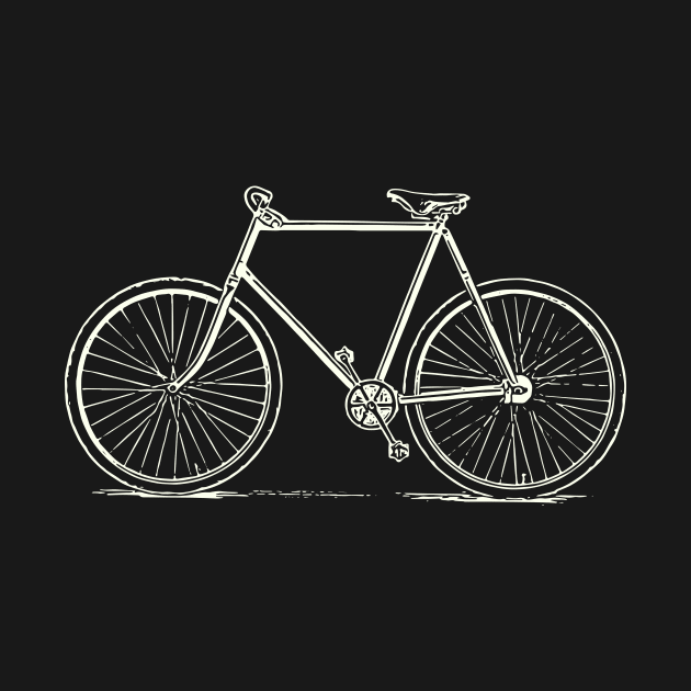 Minimalist Bike Line Art Illustration by ApricotBirch