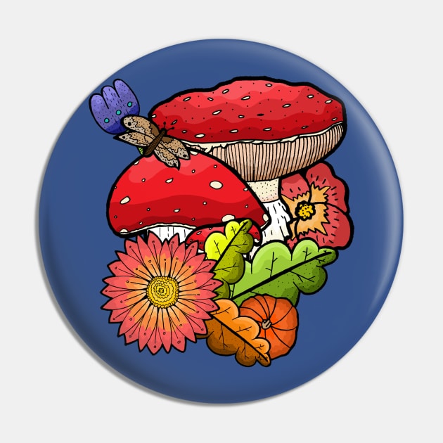 Autumn nature Pin by Swadeillustrations