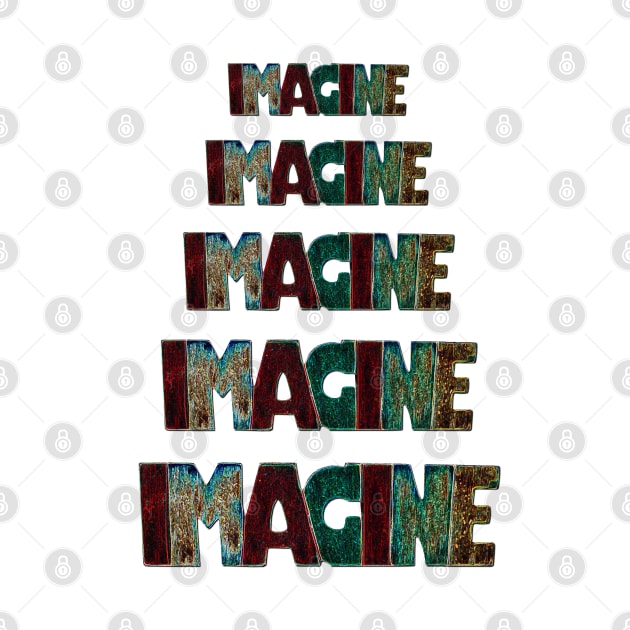 Cascading Imagine One Word Positive Statement Saying Electric Multi-Colored by ExplOregon