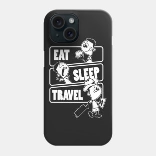 Eat Sleep Travel Repeat - World Travelers Gift print Phone Case