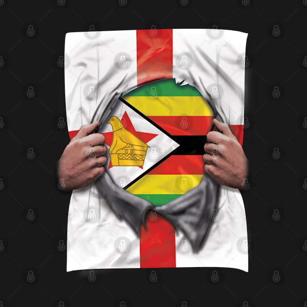 Zimbabwe Flag English Flag Ripped - Gift for Zimbabwean From Zimbabwe by Country Flags