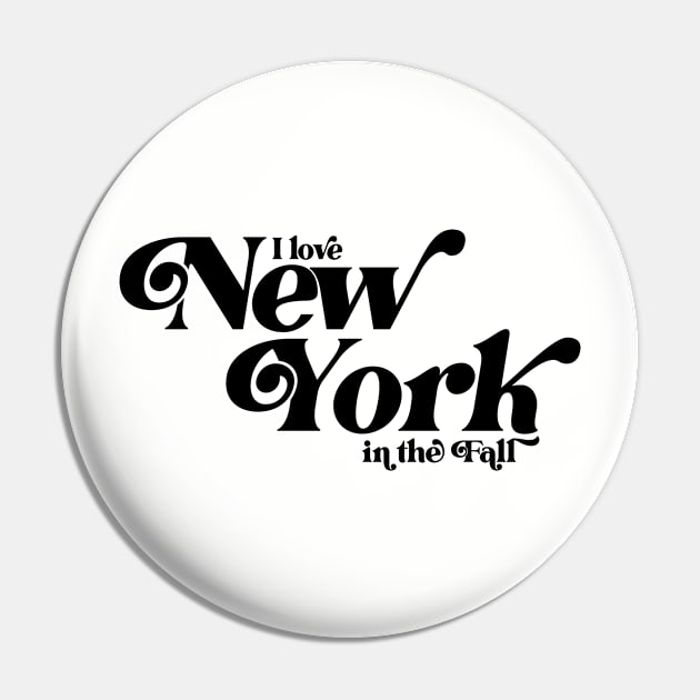 I love New York in the Fall Pin by Garden Creative