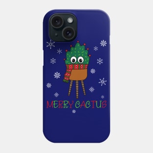 Merry Cactus - Christmas Cactus With Scarf Phone Case