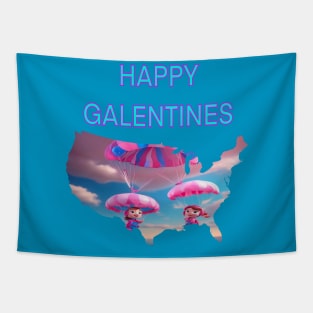 Galentines day parachute gift Tapestry