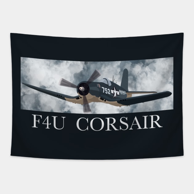 F4U Corsair Tapestry by 752 Designs