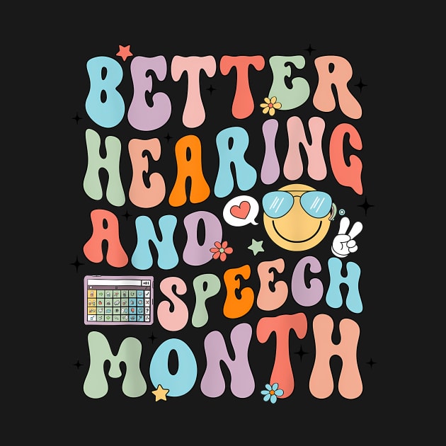 Retro  Hearing and Speech Month Speech Pathologist SLP by gibbkir art