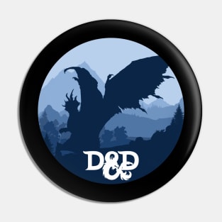 Black dnd dragon Pin