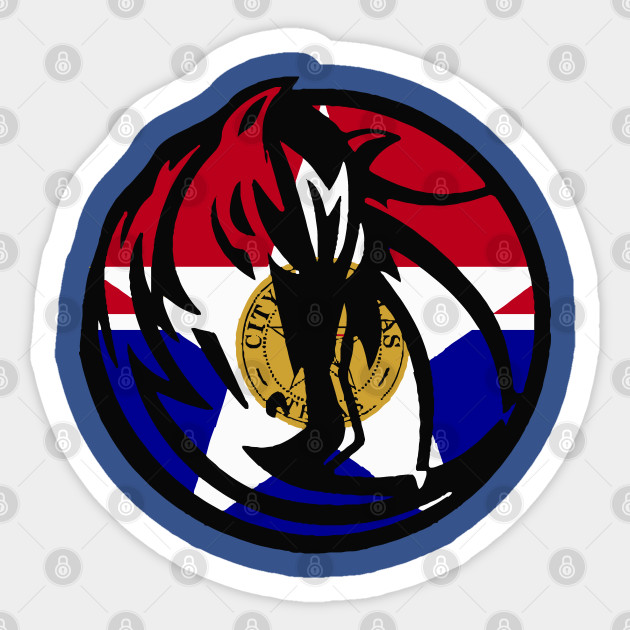 Dallas City Flag Mavericks Logo Rangers Sticker Teepublic