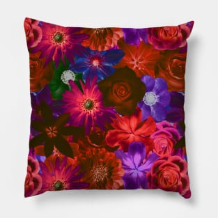 Mystical Fantasy Garden Flowers - Enchanted Flowers Pillow