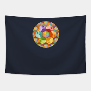 Rainbow Hexagons Tapestry