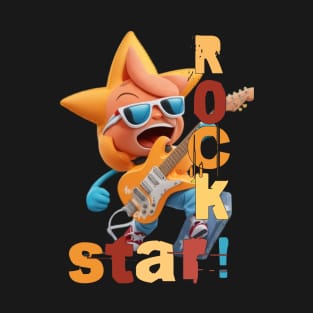 Rock Star With Guitar T-Shirt