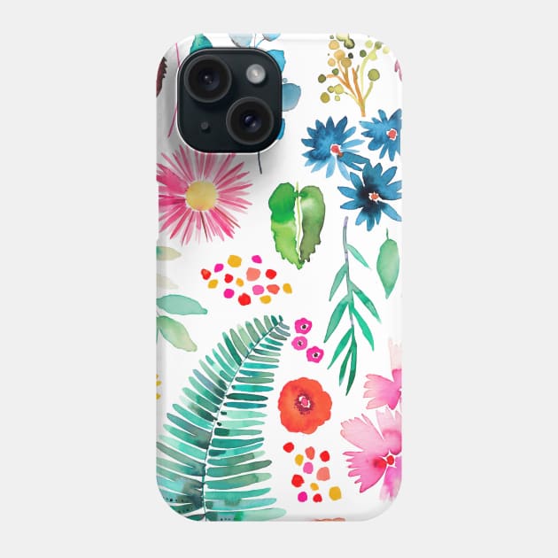 Pocket - Colorful Flowers Forest Plants Multicolored Phone Case by ninoladesign