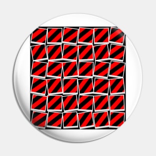 FULL VİVİD red and black 3D design in the style of David Hockney Pin