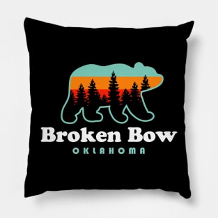 Broken Bow Oklahoma Lake Outdoors Bear Pillow