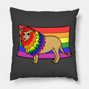 Gay Pride Lion Pillow