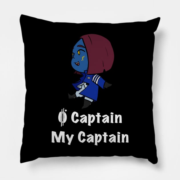 (White Font) O Chibi Captain Pillow by Bushrat23