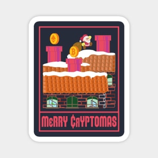 Merry Cryptomas - Christmas Is Approaching Santa Magnet