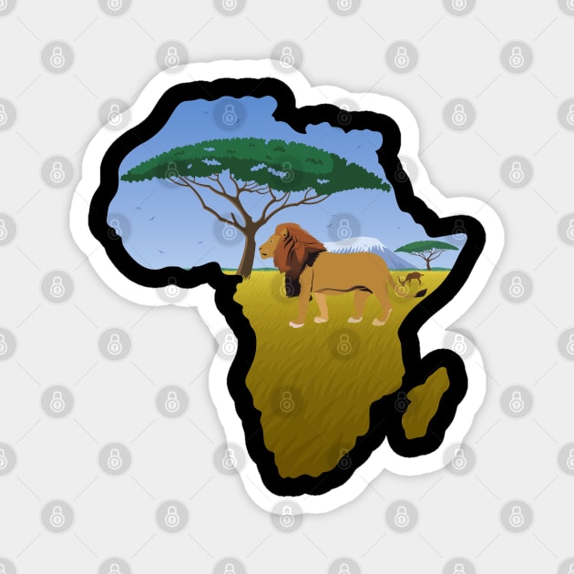 Africa Magnet by Onceer