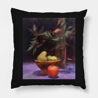 Still Life with Pears ~ oil paintings Pillow