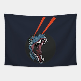 laser dinosaur Tapestry