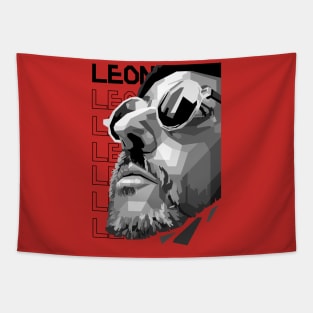 Leon The Professional WPAP Grayscale Tapestry