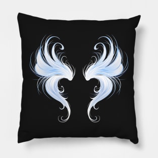 Angels Wings on Black Background ( Third ) Pillow