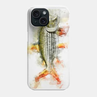 Goliath African TigerFish Watercolor Art for the Extreme Anglers / Gifts for Fisherman Phone Case