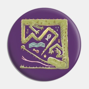 Square Gharial Pin