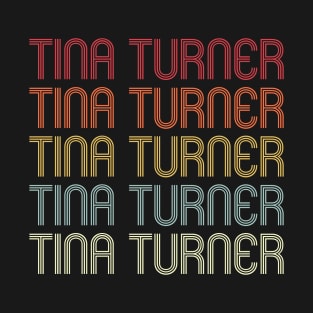 Retro Tina Wordmark Repeat - Vintage Style T-Shirt