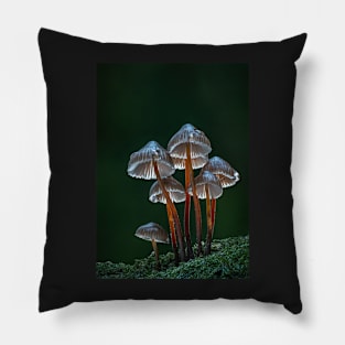 mushrooms in the forest Pillow