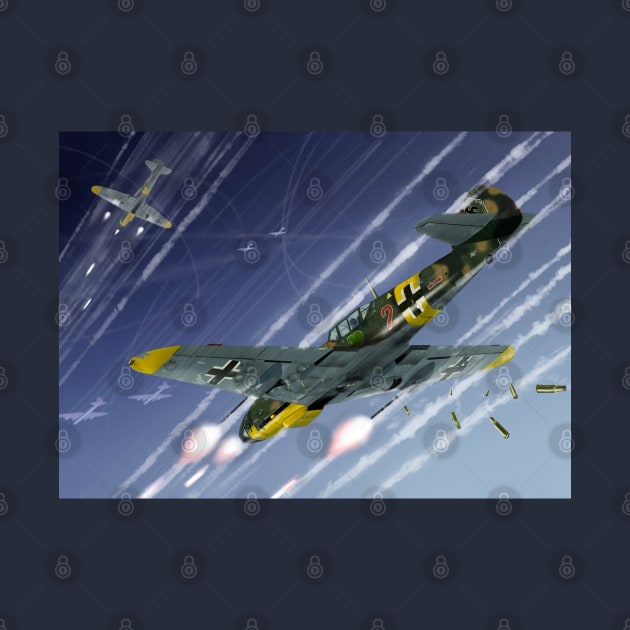 Bf109 Bomber Interception by Aircraft.Lover