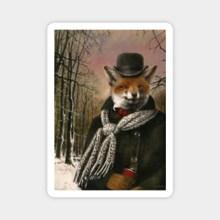 Victorian Fox In Winter Magnet